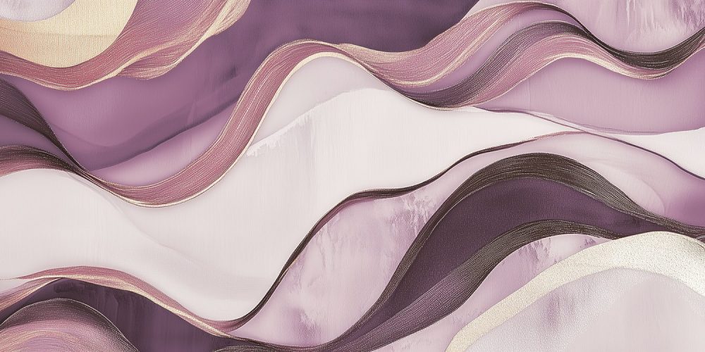 Paars-witte abstracte kunst behang