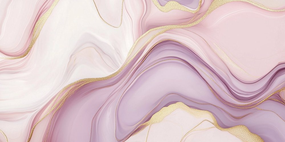Roze Gouden Abstracte Beweging behang
