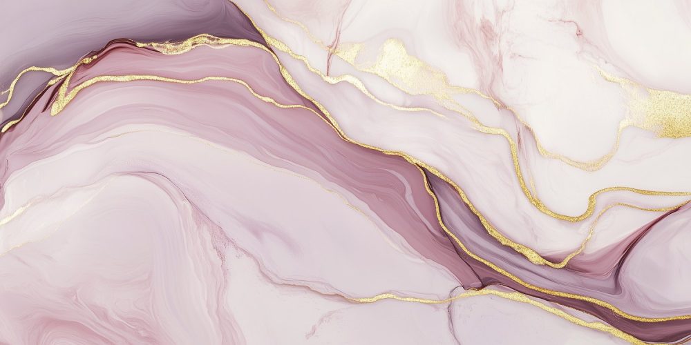 Roze Gouden Marmeren Kunst behang