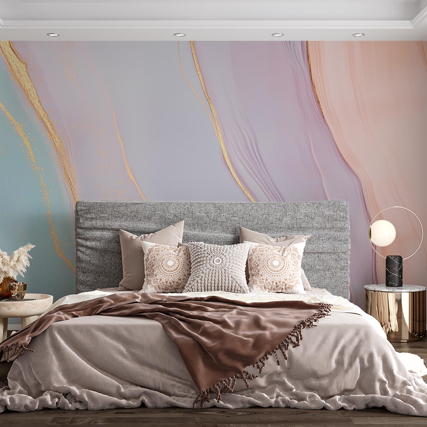 Kleurrijk abstract kunstwerk behang - Afbeelding 3