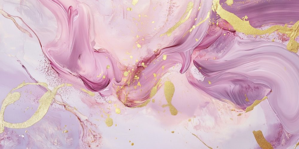 Roze Gouden Abstracte  behang