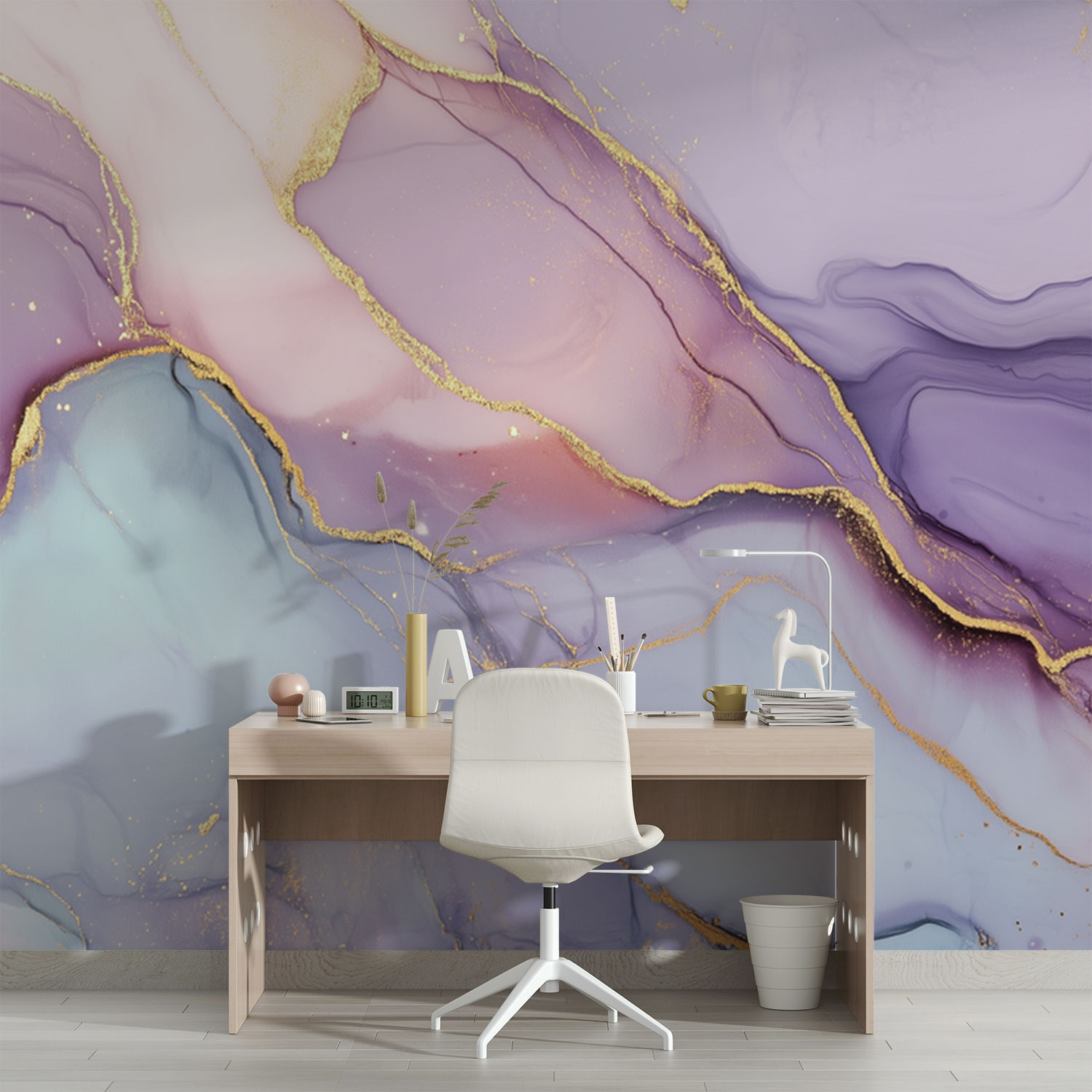 Koninklijke Marmeren Abstracte Kunst behang - Afbeelding 4