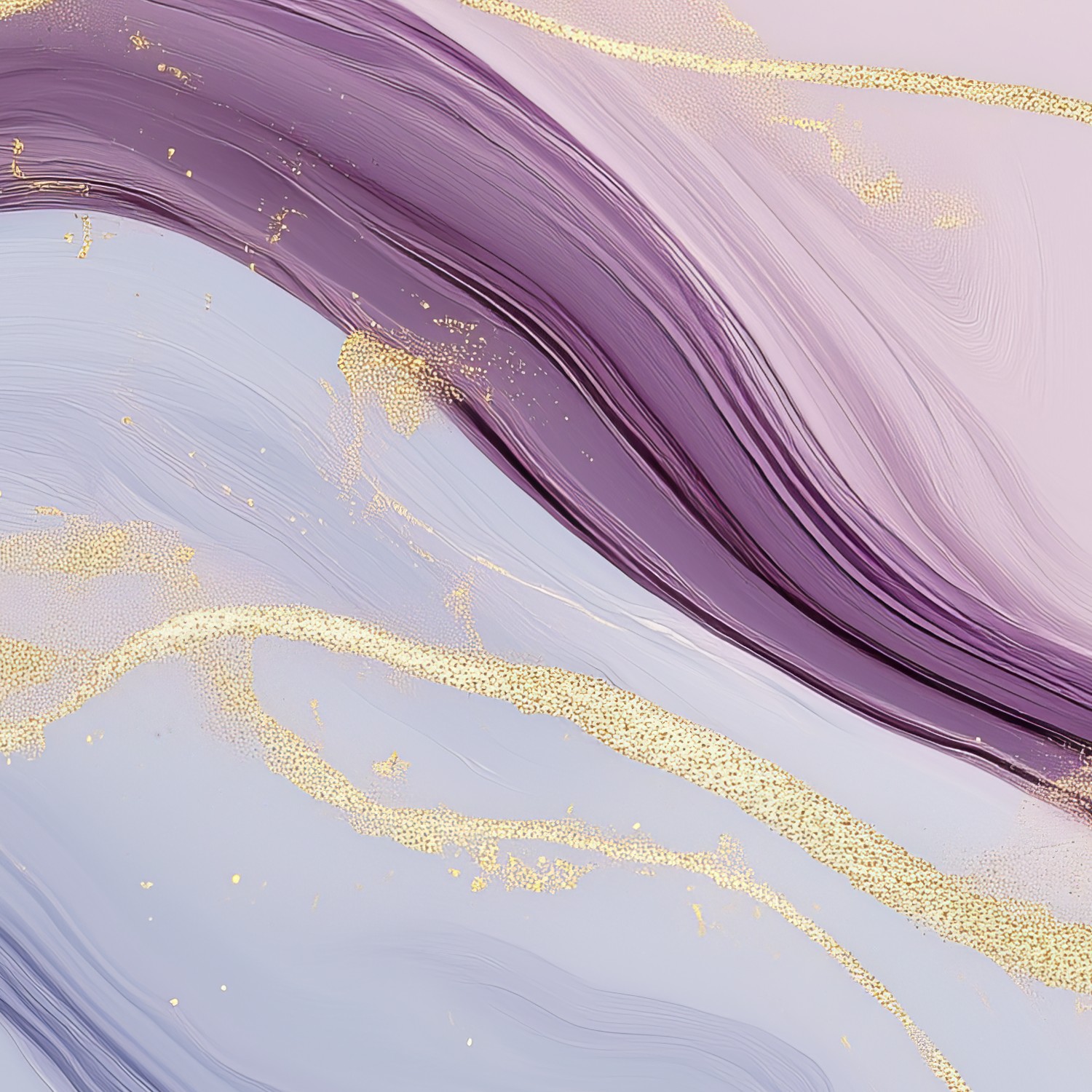 Purper Gouden Marmer Abstract behang - Afbeelding 5