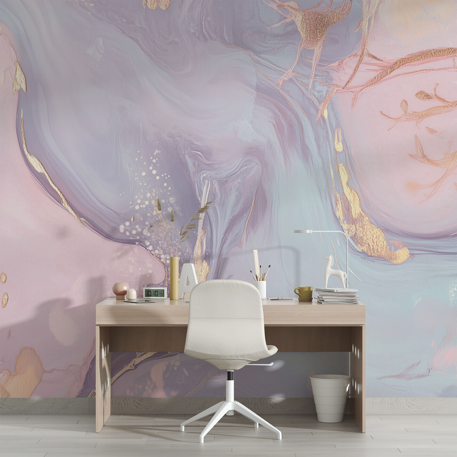Levendig Marmer Abstract Kunstwerk behang - Afbeelding 4