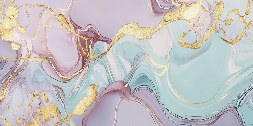 Abstract Gouden Marmer Patroon behang