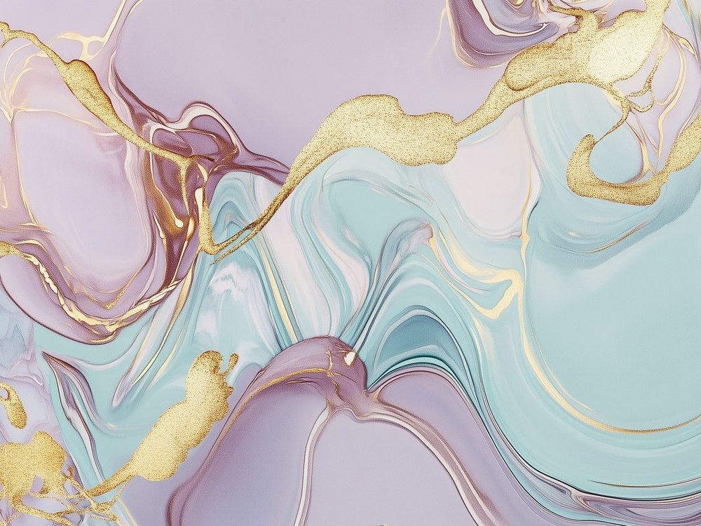 Abstract Gouden Marmer Patroon behang