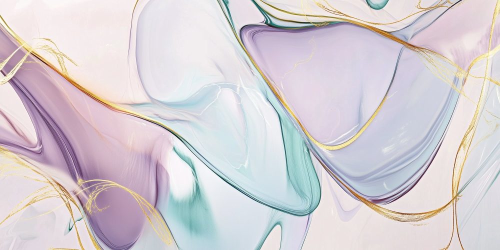 Vibrant Abstract Gouden Kunst behang