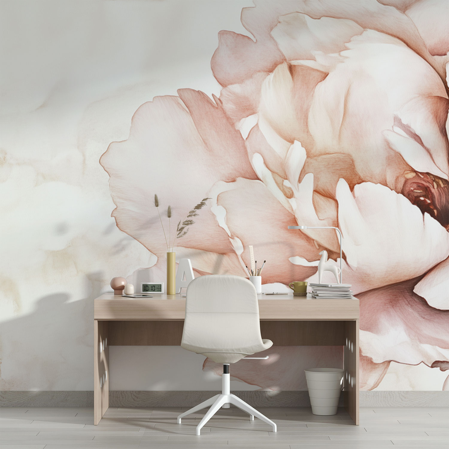 Prachtige roze bloemclose-up behang - Afbeelding 4