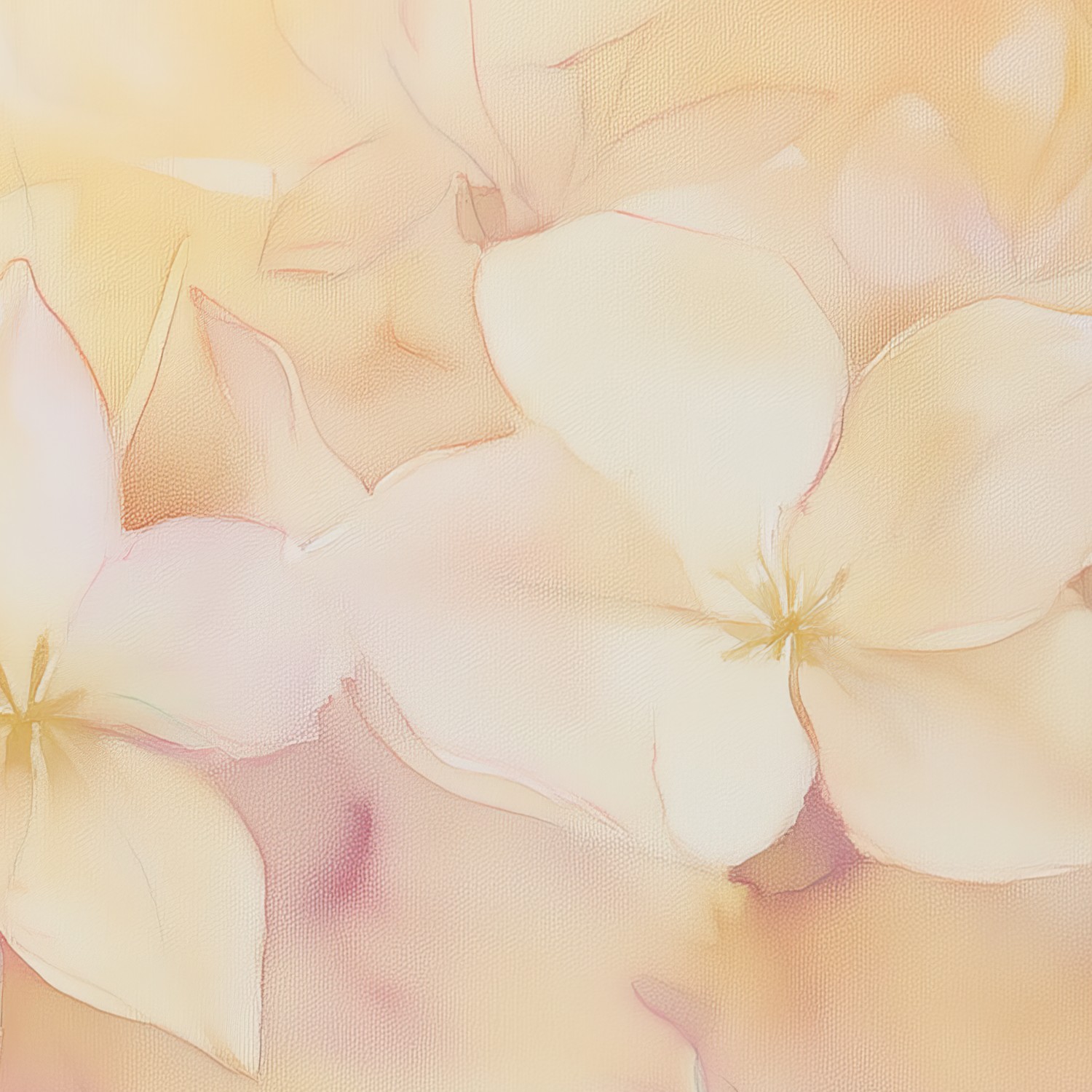Lente Bloesems op Lichtgeel behang - Afbeelding 5
