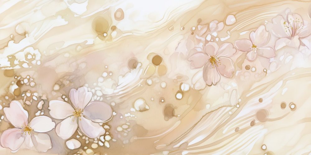 Zachte Roze Bloemen Abstract behang