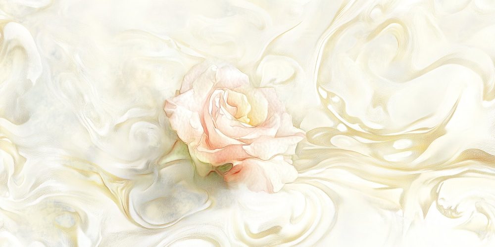 Zachte Roze Roos Abstract behang