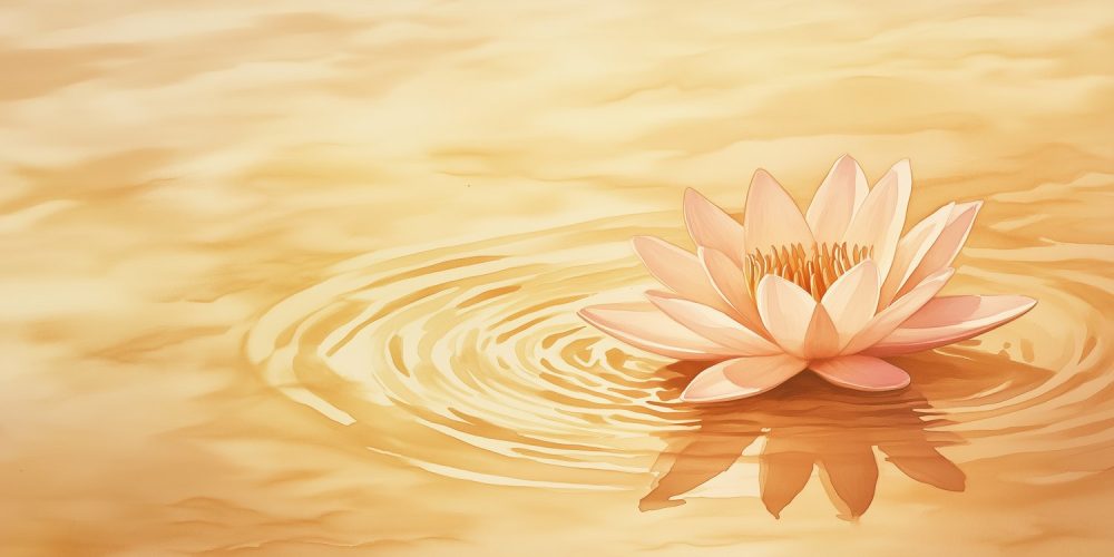 Roze Lotus op Water behang