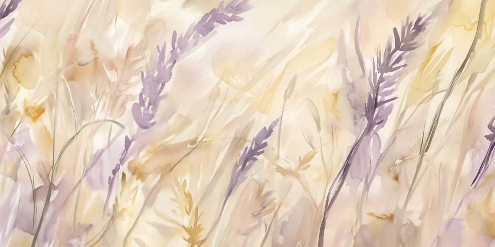 Abstract Paars Bloemenveld behang