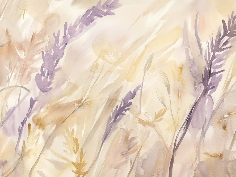 Abstract Paars Bloemenveld behang