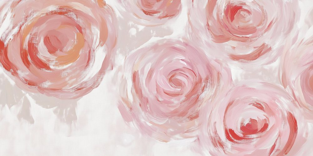 Dromerige rozen schilderij behang