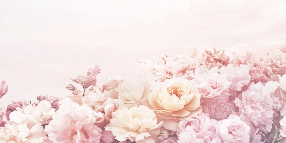 Rustige Roze Bloemenpracht behang