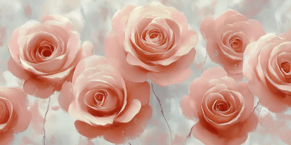 Prachtige Roze Rozenarrangement behang