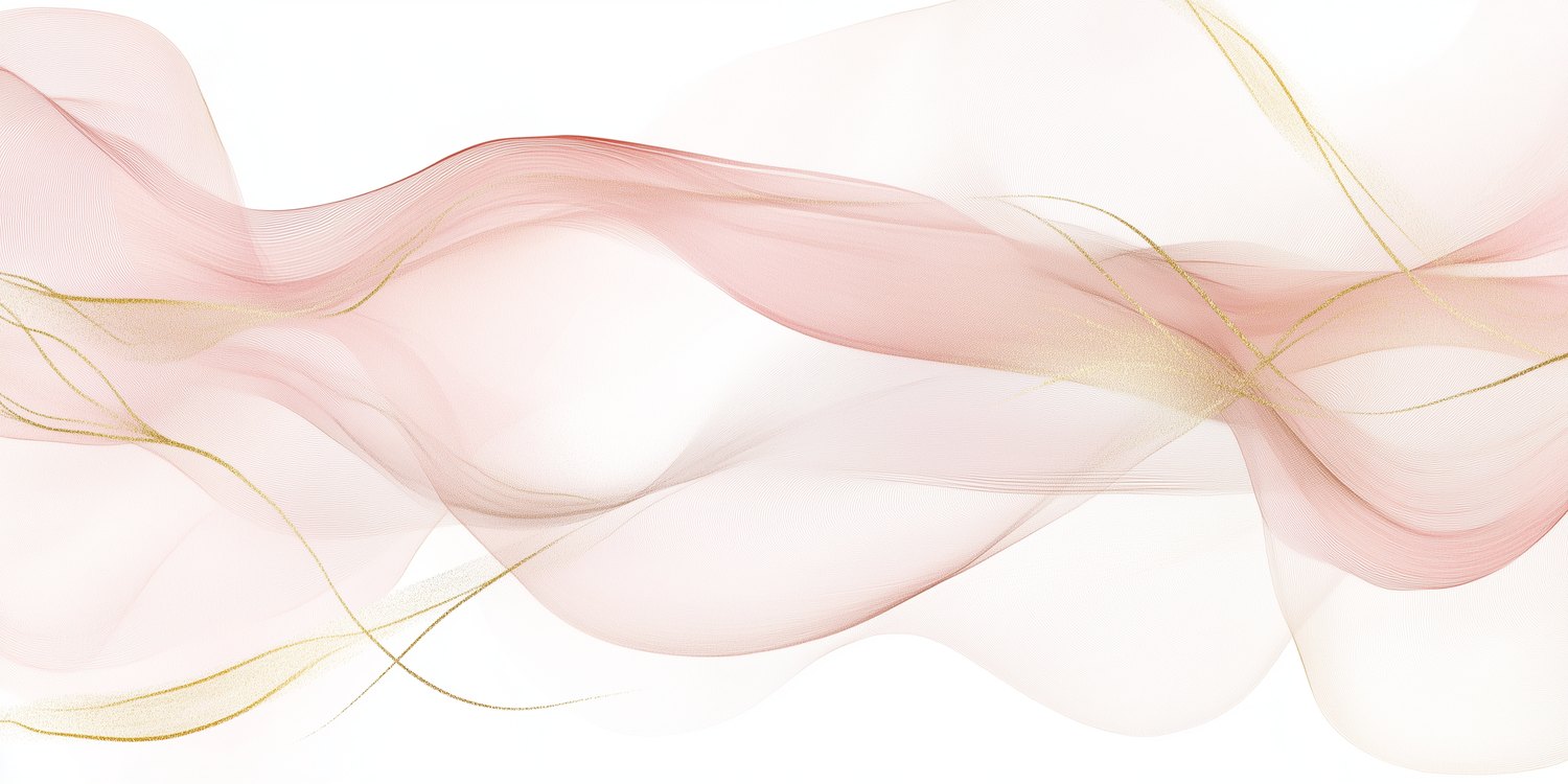 Roze Gouden Sierlijke Abstractie behang