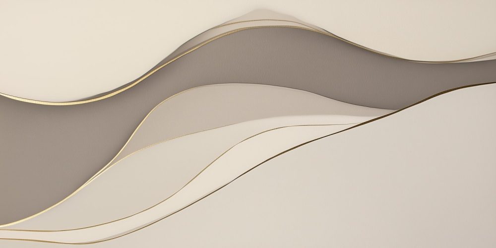 Minimalistische Gouden Lijnen Kunst behang