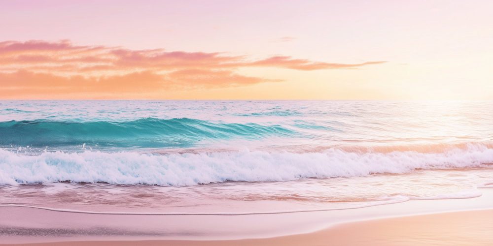 Rustige Zonsondergang Strand behang