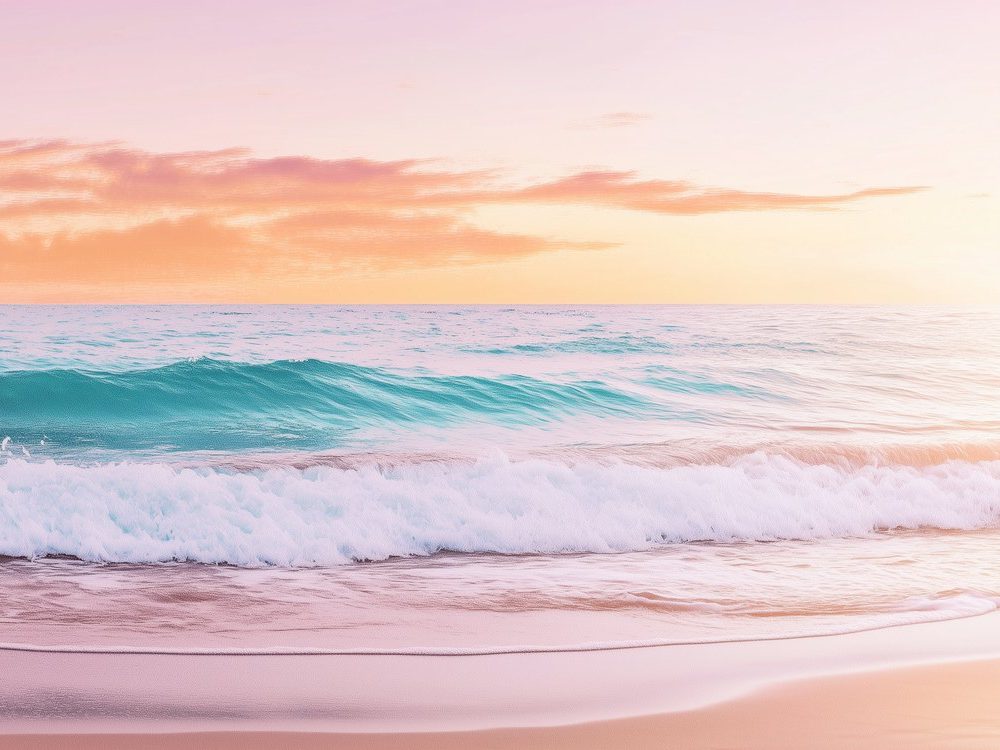 Rustige Zonsondergang Strand behang