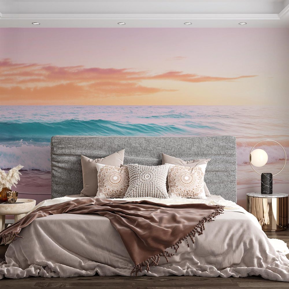 Alternative view of Rustige Zonsondergang Strand behang