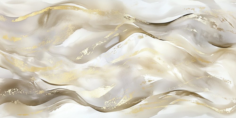 Elegant Gouden Abstracte Kunst behang