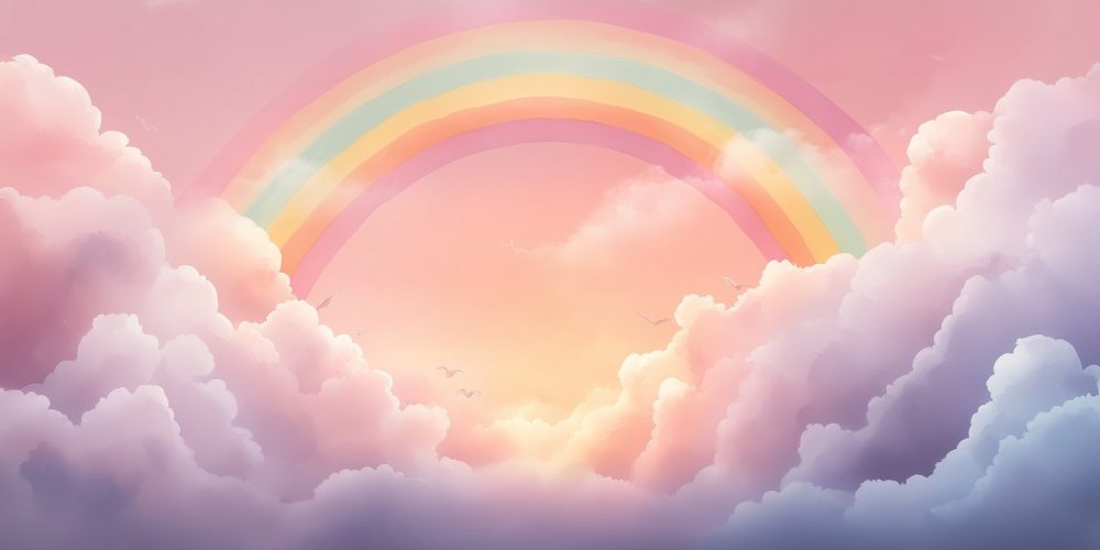 Betoverende Regenbooghemel behang