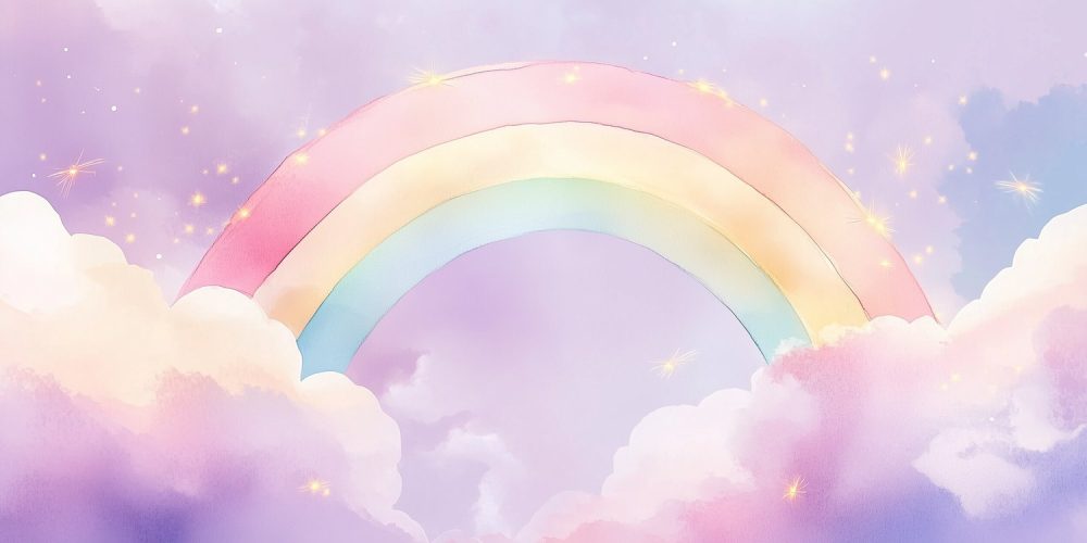 Betoverende Regenbooghemel behang