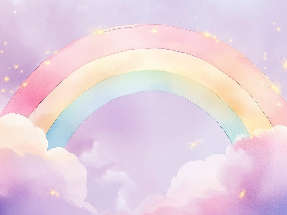 Betoverende Regenbooghemel behang
