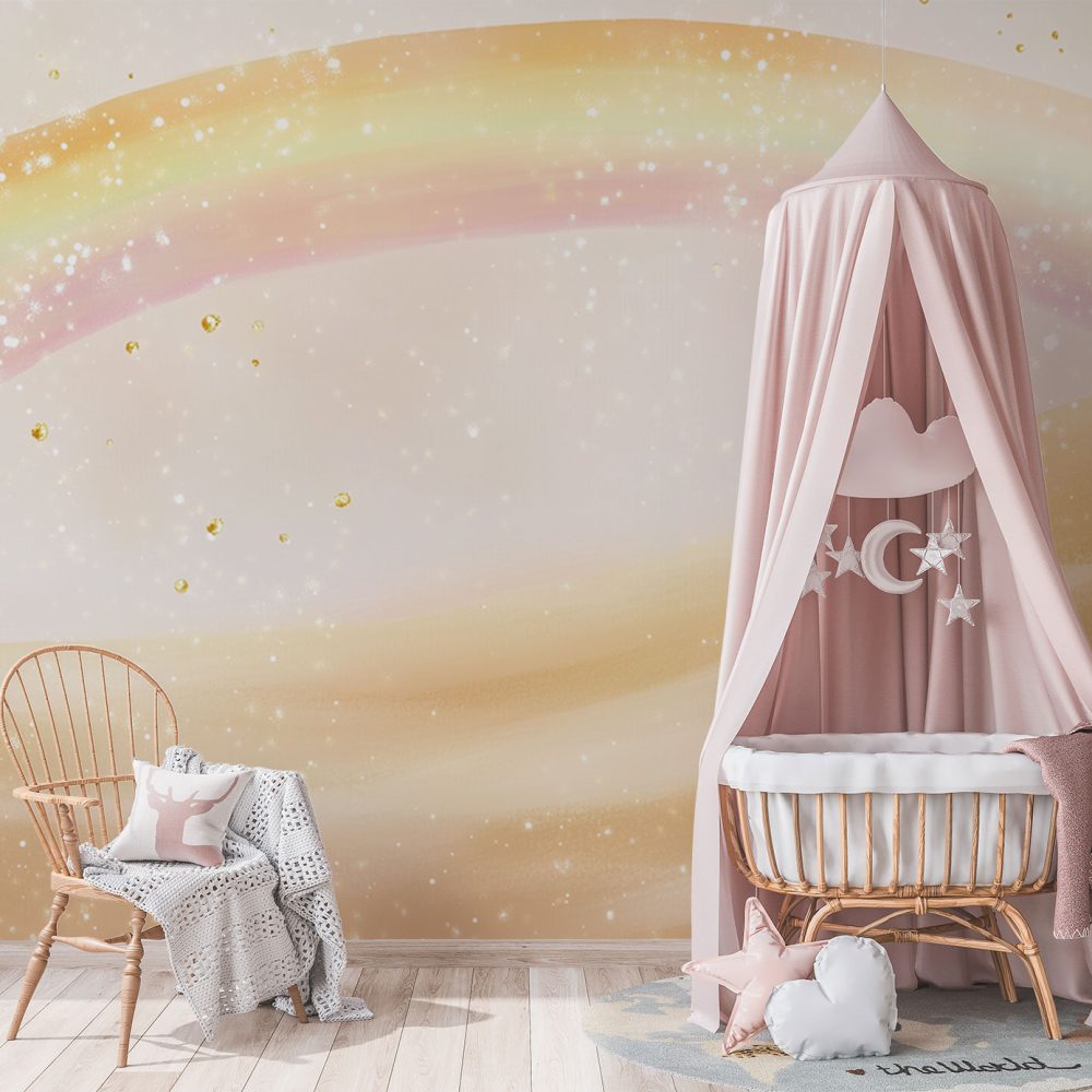 Alternative view of Magische regenboogfonkeling behang