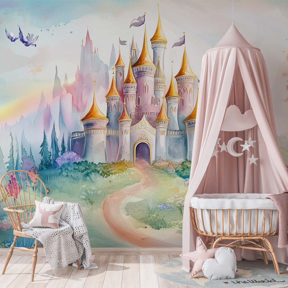 Alternative view of Fantastisch sprookjeskasteel behang