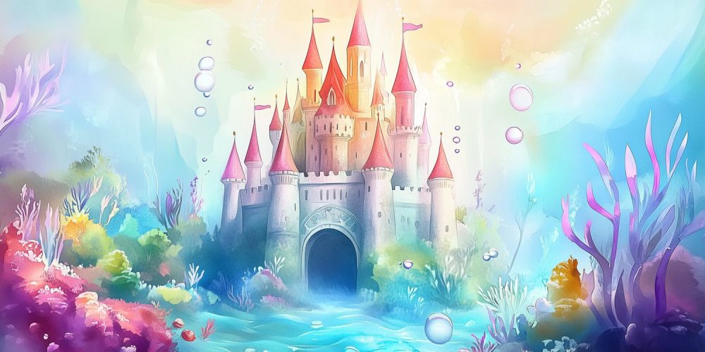 Onderwater Kasteel Fantasie behang