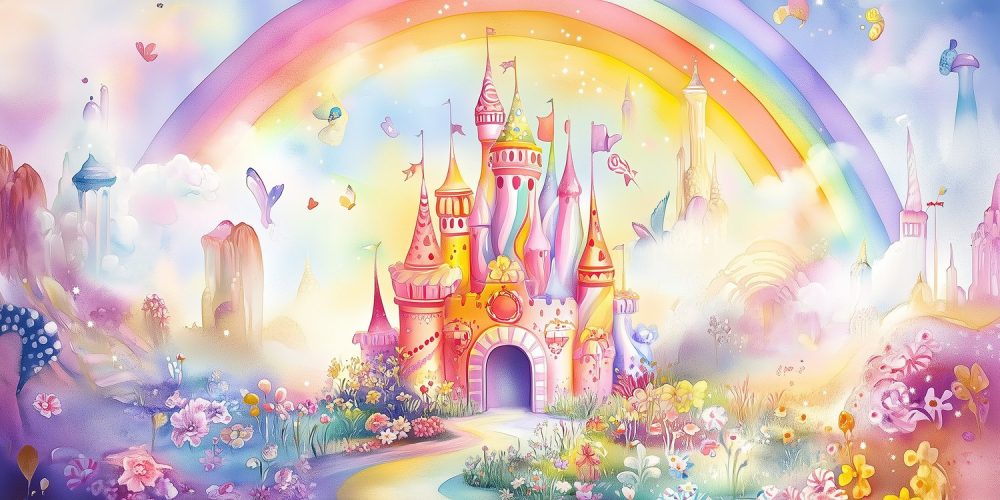 Magisch Kasteel Tuin behang