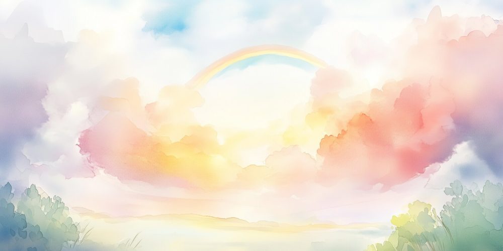 Dromerig Regenboog Waterlandschap behang