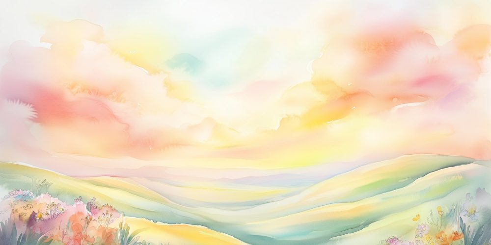 Dromerig Pastellandschap behang