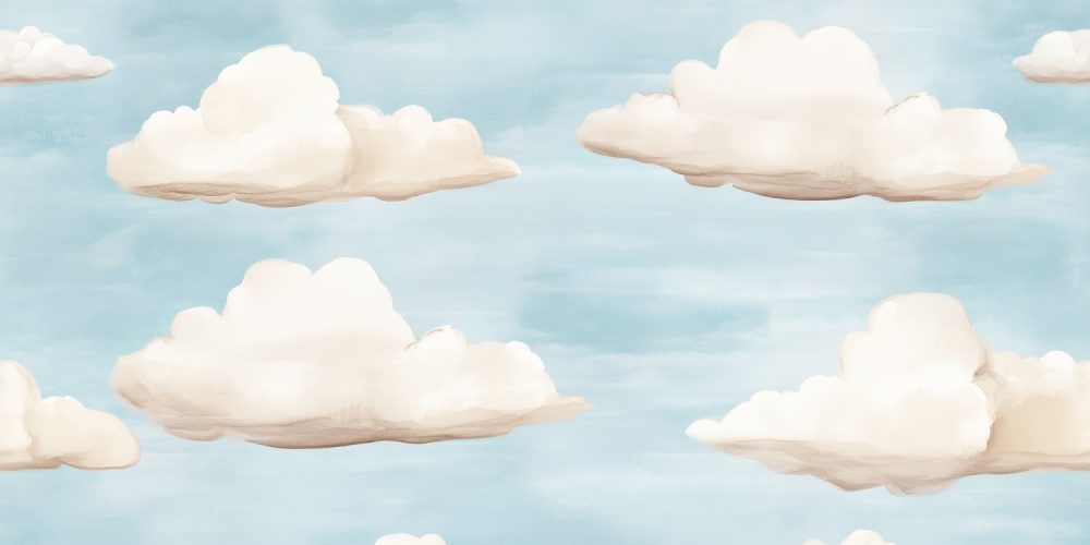 Dromerige wolkenscène behang