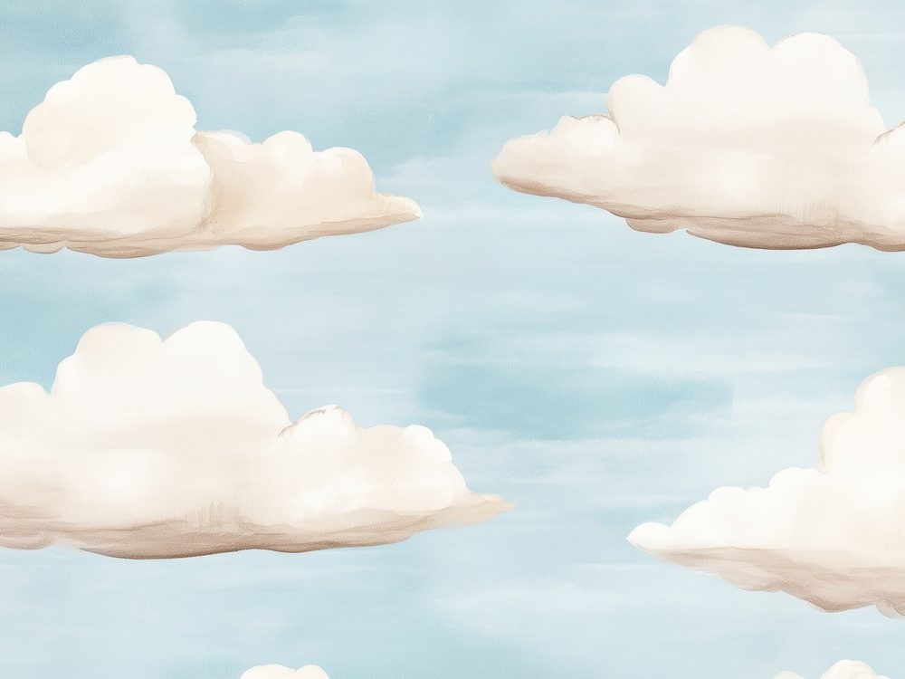 Dromerige wolkenscène behang