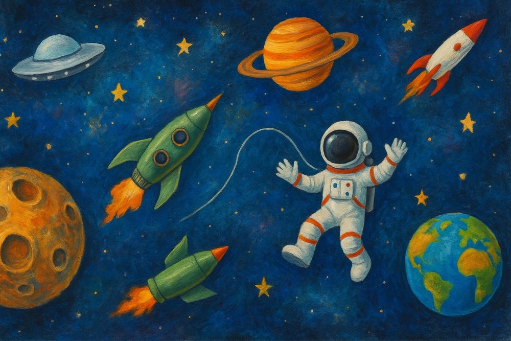 Kosmische Ruimteverkenning Avontuur behang