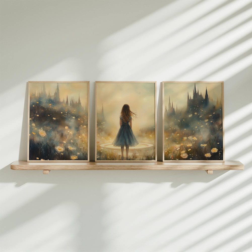 Betoverend Kasteel in Dromerig Bloemenveld