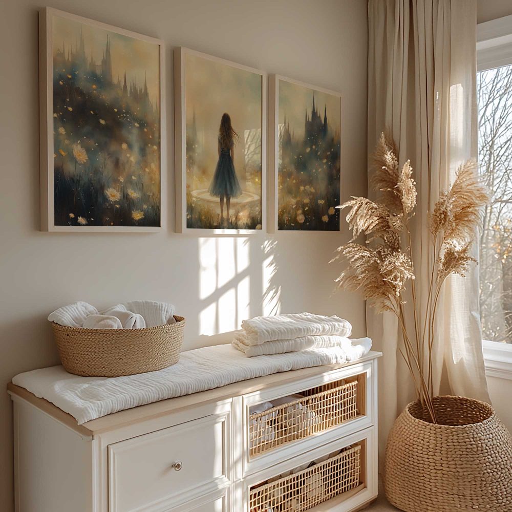 Alternative view of Betoverend Kasteel in Dromerig Bloemenveld