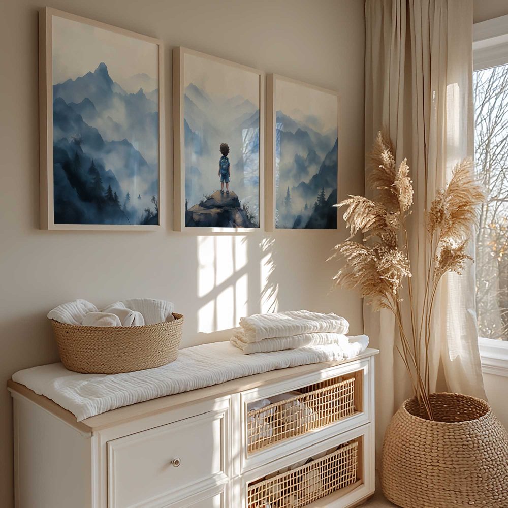 Alternative view of Avontuurlijke jongen op mysterieuze bergen