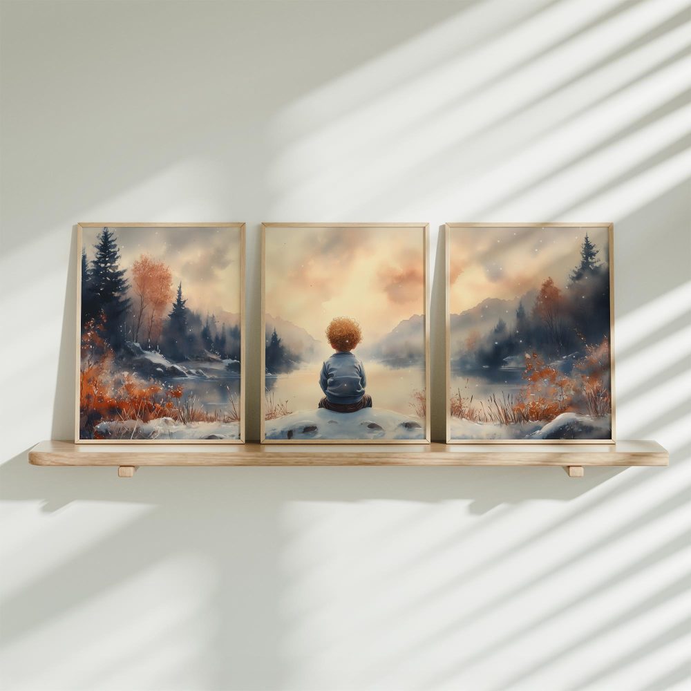 Wintertranquilliteit: Kind aan Sneeuwmeer