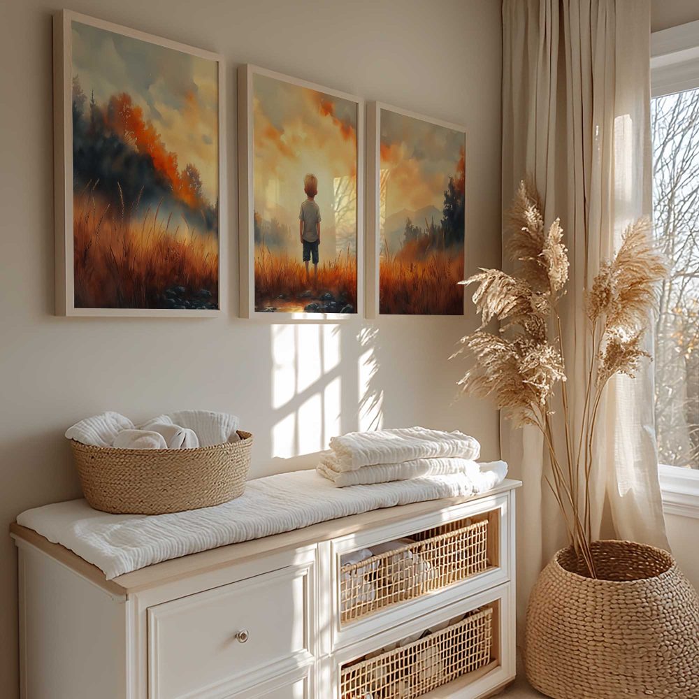 Alternative view of Dromerige Jongen in Gouden Grasveld