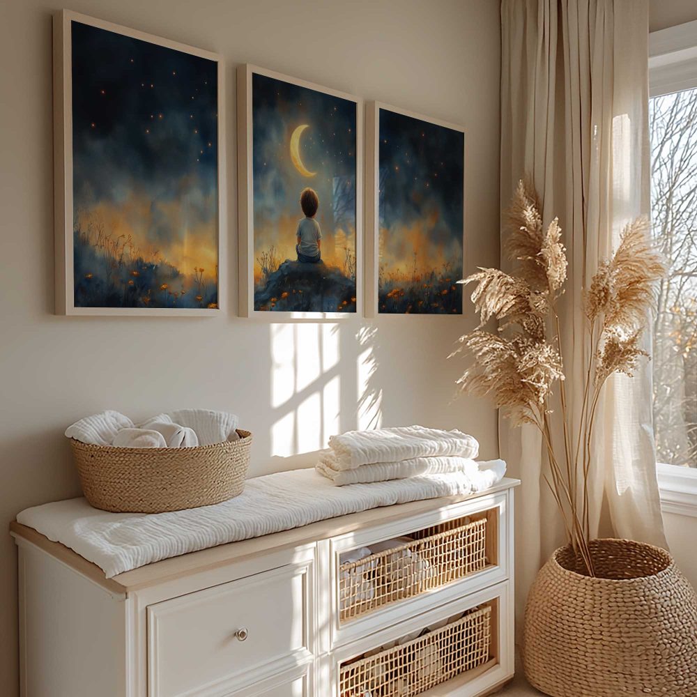 Alternative view of Starend naar de Sterrenhemel – Dromerige Nachtillustratie