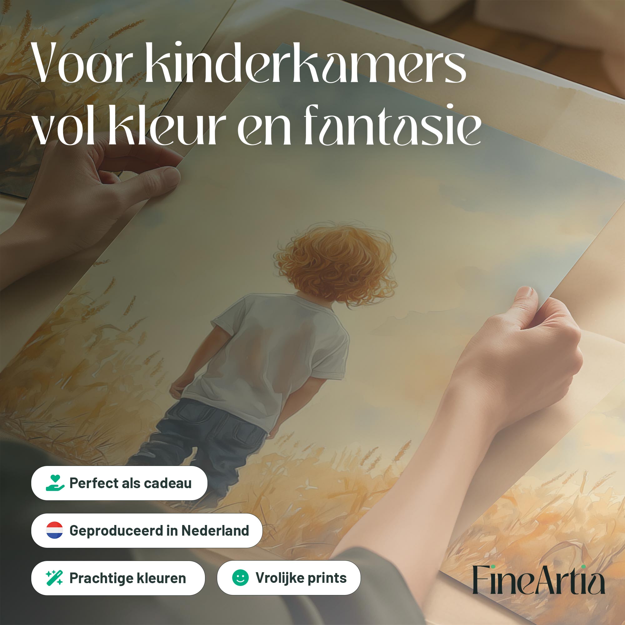 Gouden Horizon: Dromerig Jongensportret in Tarweveld - Afbeelding 5