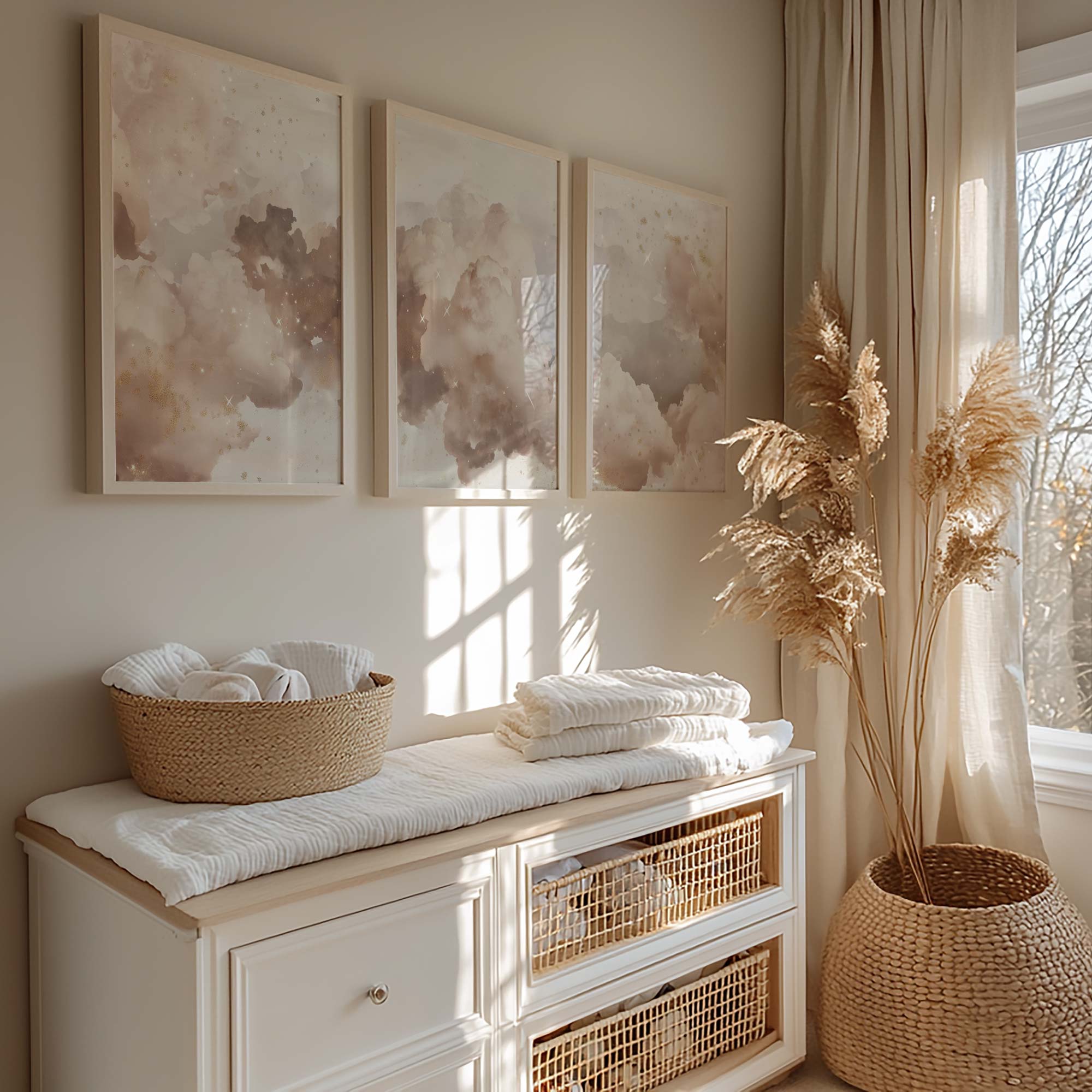 Zachte Droomwolken in Beige – Stijlvolle Sereniteit - Afbeelding 3