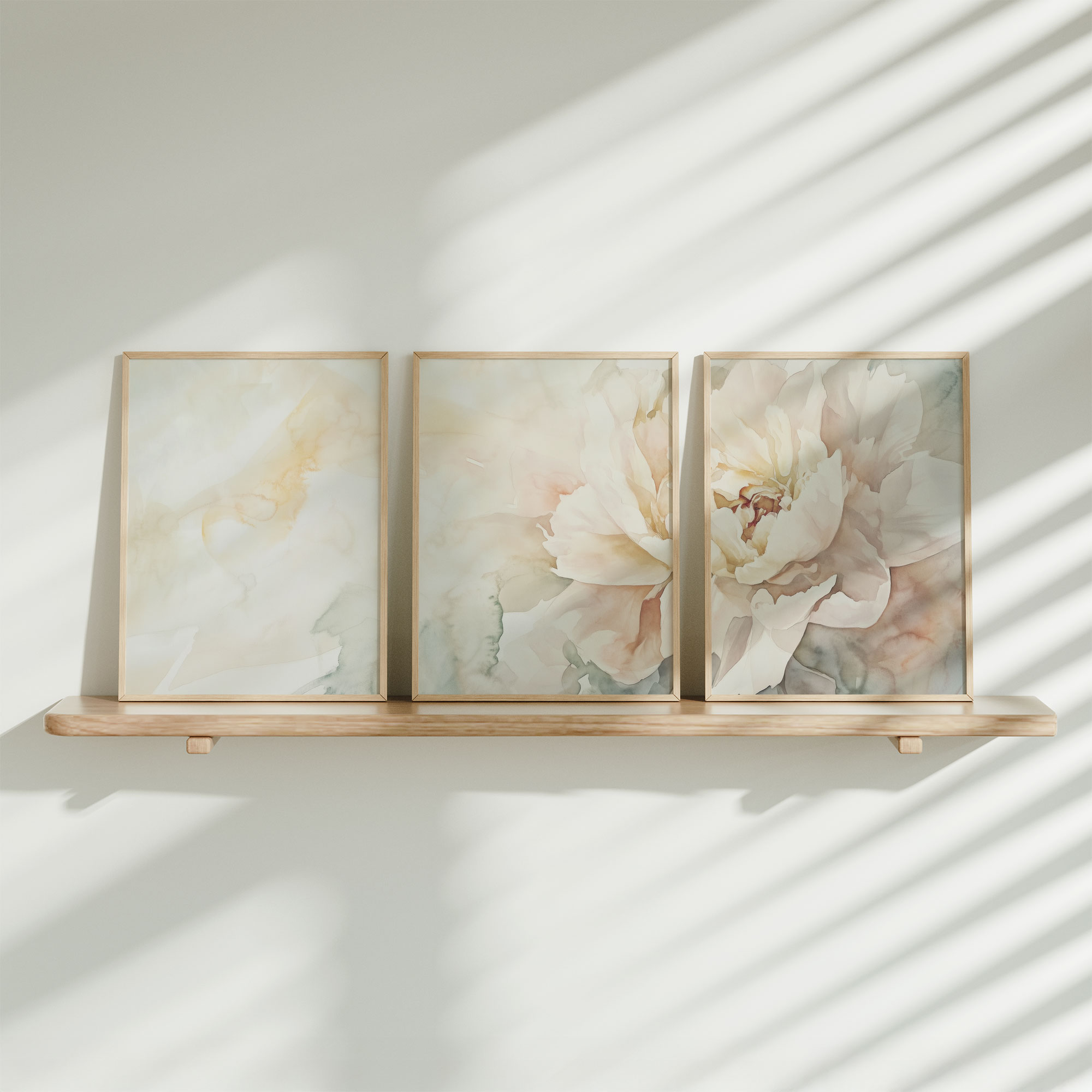 Elegante Witte Bloem – Serene Stijlvolle Wanddecoratie
