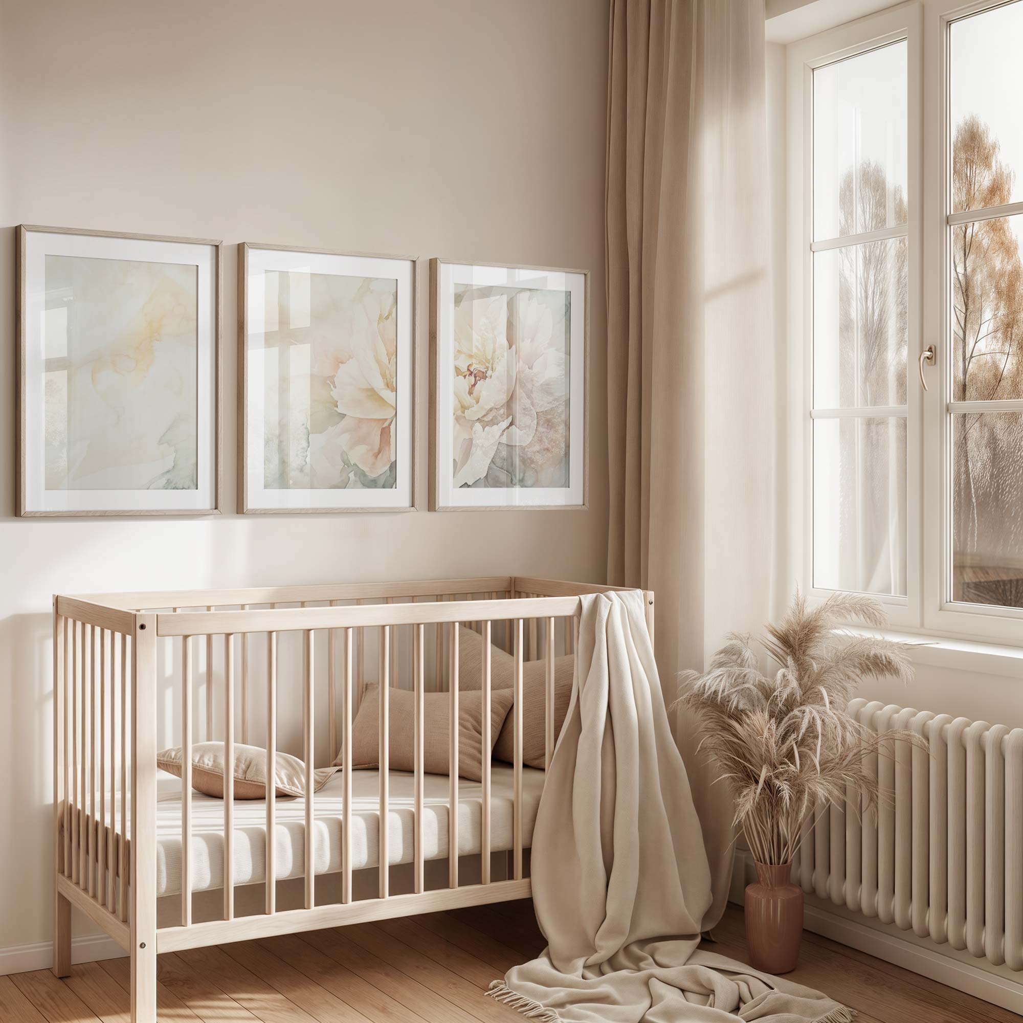 Elegante Witte Bloem – Serene Stijlvolle Wanddecoratie - Afbeelding 7
