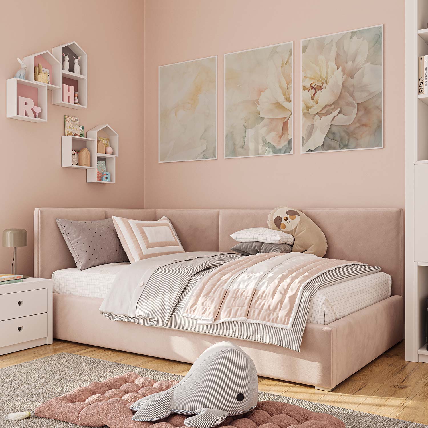Elegante Witte Bloem – Serene Stijlvolle Wanddecoratie - Afbeelding 12